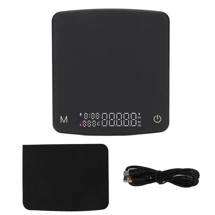 Balance De Cuisine Numérique Leikurvo - 10 Kg / Précision 1g, Rechargeable USB (noir)