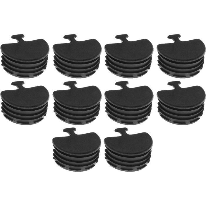 Lot De 10 Bouchons Pour Tube Rond Noir Diamètre 30mm - Embuts PVC - Neuf