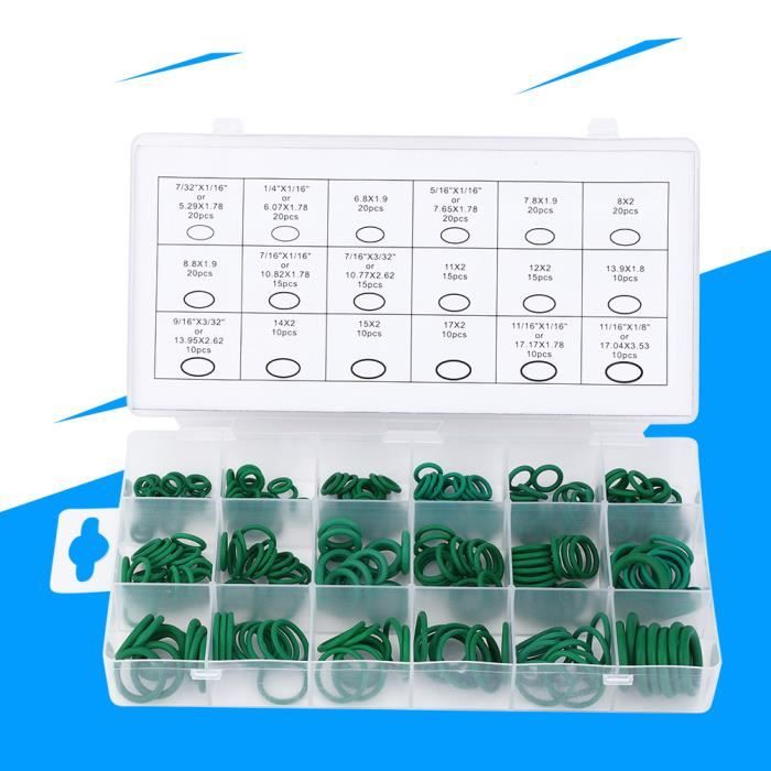 Gaz Climatisation Voiture Kit Joints Toriques Qiilu - 270 Pièces Pour Climatisation Auto - Joints Caoutchouc Nitrile Étanchéité Violet Réparation Système Climatisation