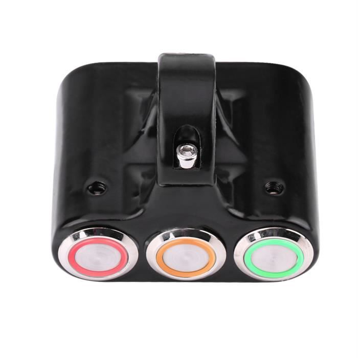 Interrupteur De Commande Pour Guidon Moto 7/8 Pouces - Klaxon, Feux, Clignotants - Argent Ou Noir, Compatible Scooters Et VTT