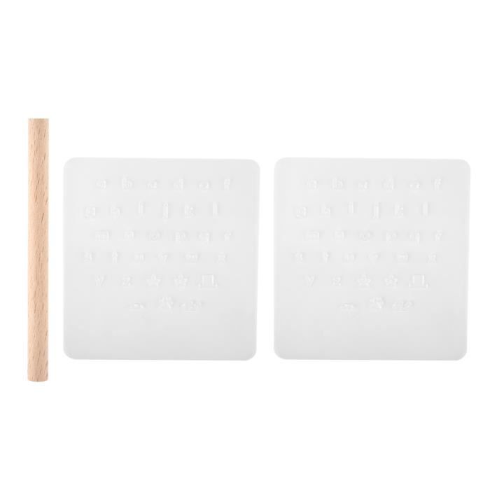 Lot De 2 Tampons En Alliage Pour Travail Du Cuir - Outils D'estampage à Motifs - Environ 10,3 Cm De Long
