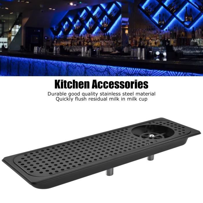 YBB Pichet professionnel Rinser, mélangeur portable en verre pour nettoyage de verre, rinçage, tasse pour bar, café, restaurant, cuisine (buse droite