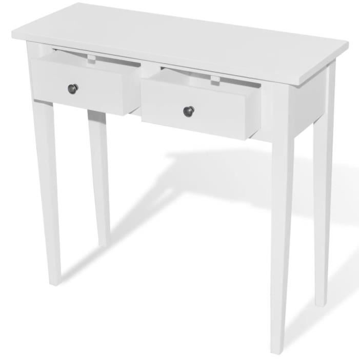 Console Moderne Blanche et Noire HG - Console de Coiffeuse - Table d