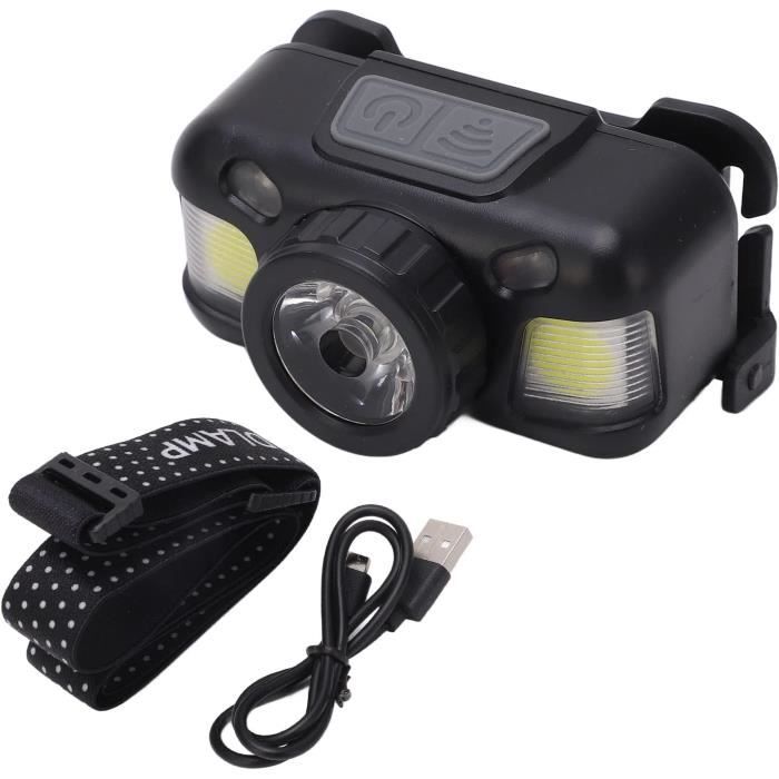 Lampe Frontale EverBrite Rechargeable LED - 6 Modes, Capteur Mouvement (noir)