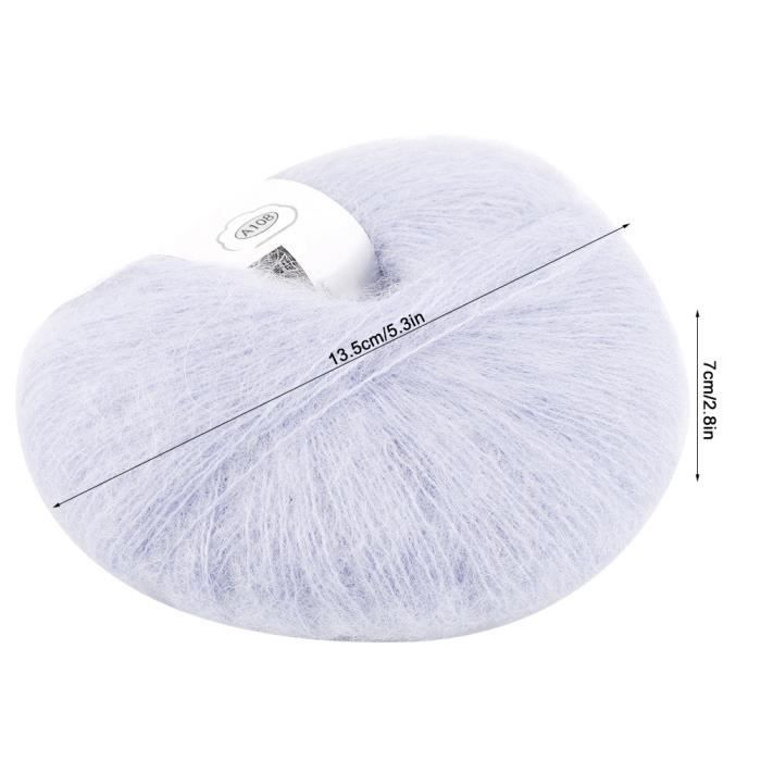 Fil Mohair Avec Paillettes, 250g, Pour Crochet à La Main, Tricot, Chapeau, Châle, Sacs, Pull, Bricolage, Doux, Fin, Confortable, Fil Chaud, Rose, Blanc