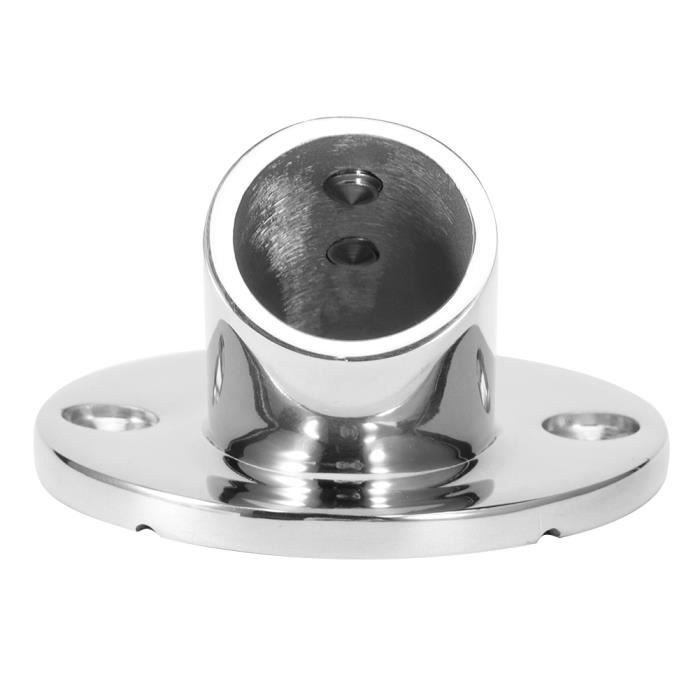 Raccord Main Courante Bateau 316SS 30 Degrés - Base Tube Rond INOX 25mm Pour Rail Marin Lourd