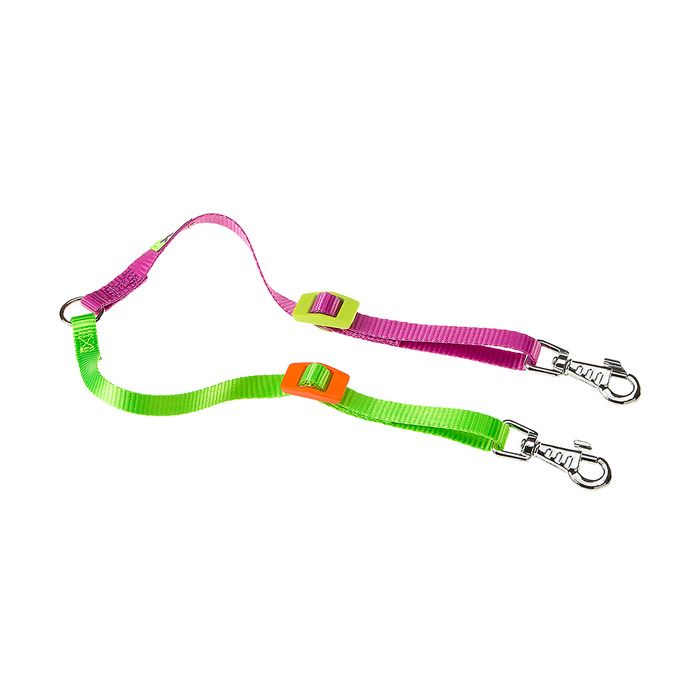 Comparer les prix de Laisse double attache chien chiens Ferplast Twin trois tailles plusieurs couleurs