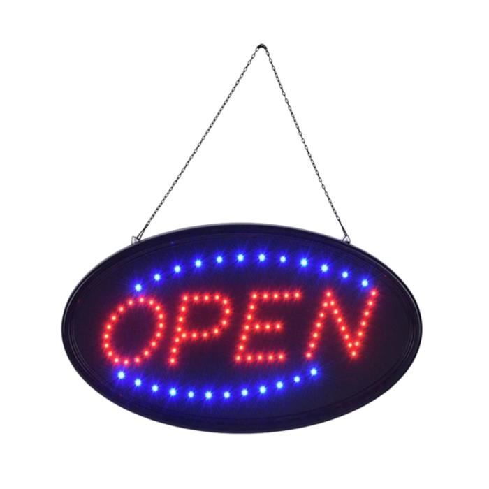 1 Pc LED signe ouvert panneau publicitaire lumineux clignotant haute  visibilité d'affichage électrique pour NEON - ECLAIRAGE LED