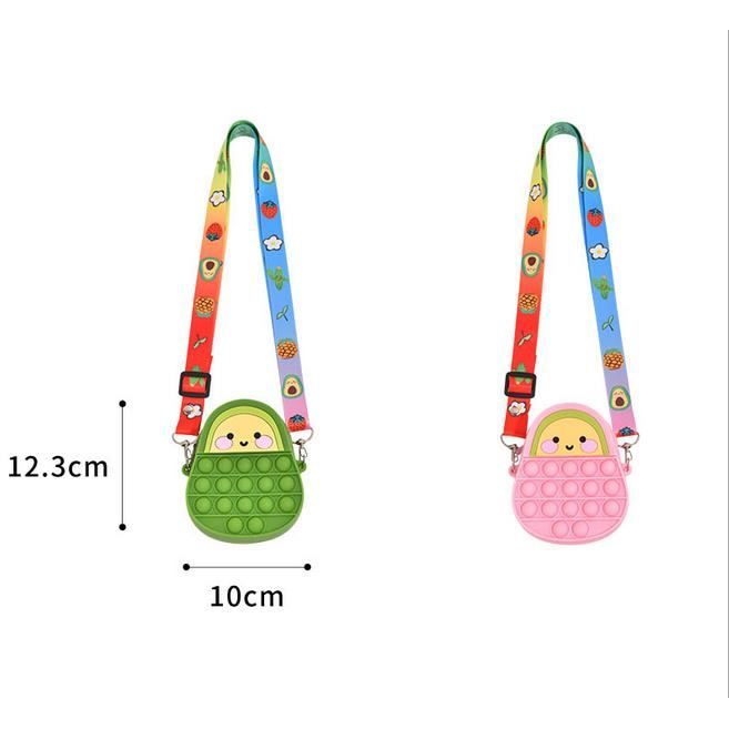 Sac à Bandoulière Licorne Pop It Ainiv - 2 En 1 Jouet Anti-Stress & Sac Silicone | Réglable Pour Enfants