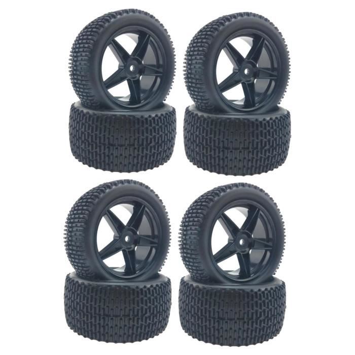4Pc RC Buggy Roues Et Pneus Avec Hex 17mm Roues Jantes 1/8