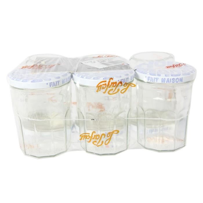 LE PARFAIT 1978009 Lot de 6 confituriers en verre - 385g - Transparent