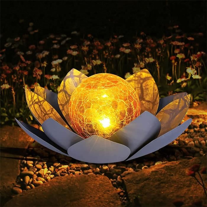 Lumière Solaire de Lotus Fleur de Lotus Solaire Lampe Solaire LED en