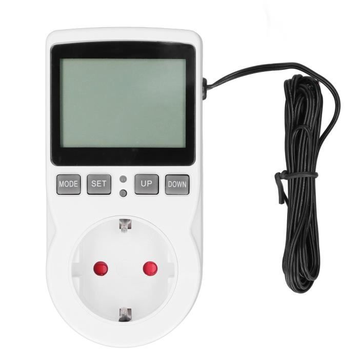 Prise de thermostat - RICEEL - Numérique - Programmable - Écran LCD - Sonde de 1,8 m - Bricolage