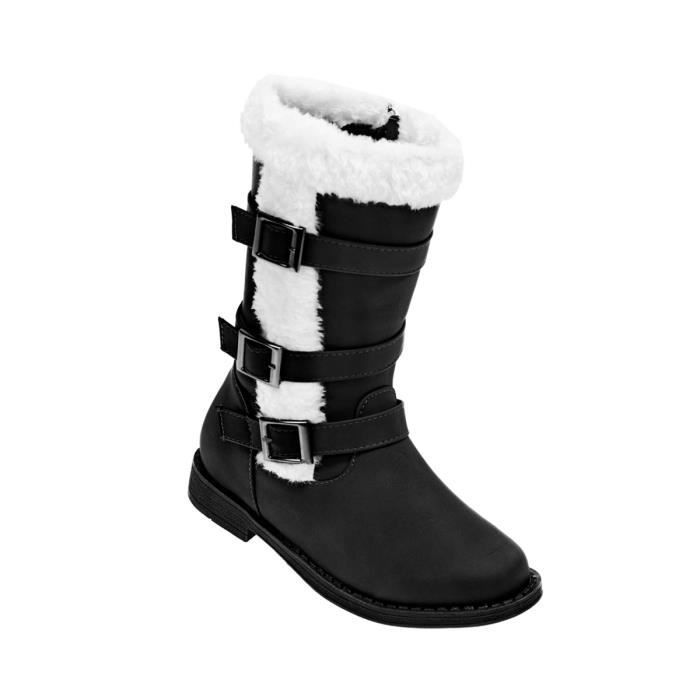 Bottes Fille Noir Cdiscount