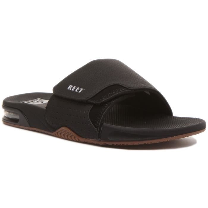 Sandales pour hommes REEF Fanning Noir argent Tige synthétique  Semelle EVA coussinée