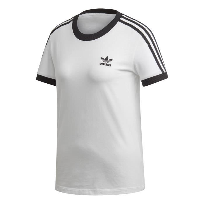 T-shirt femme adidas 3-Stripes Blanc/noir - Achat / Vente t-shirt 