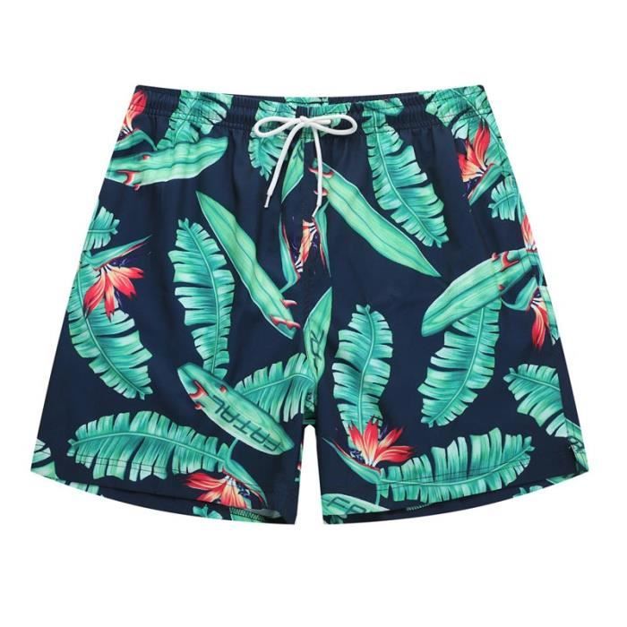 Vorvowry Maillot De Bain Homme Étanche Short De Bain Séchage Rapide, Poches Zippée Invisible Et Doublure En Maille Mode D'été Dégradé Couleur Maillots De Bain Oiseau S - 8