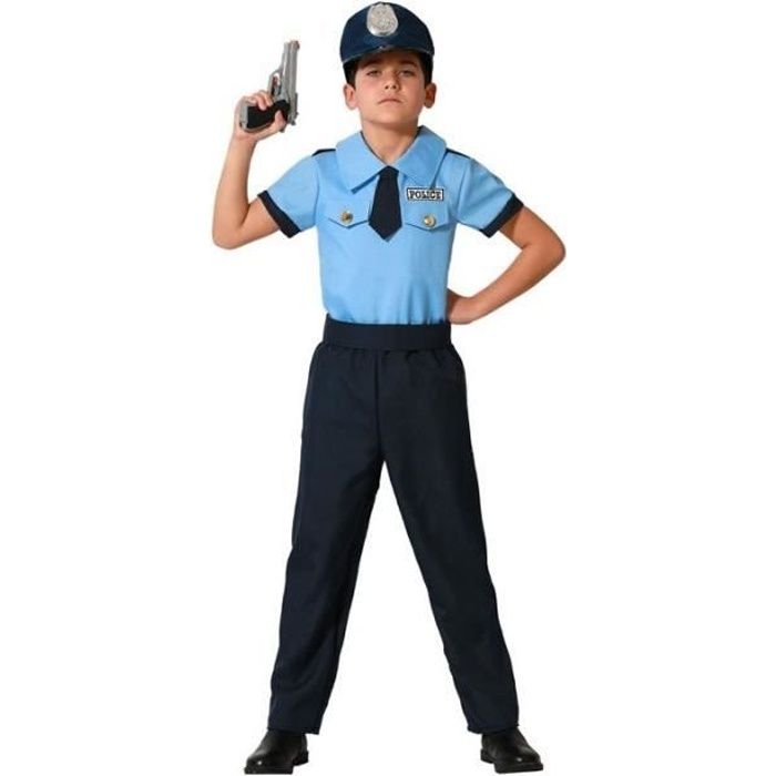 Déguisement Policier Garçon - ATOSA - Costume Police - Bleu - 3 ans et plus