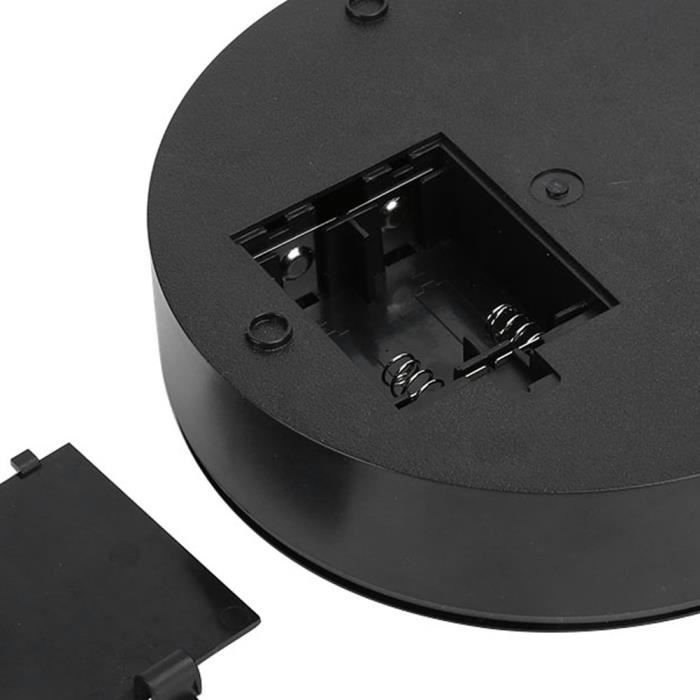 Présentoir électrique avec lumières, 25CM, 25KG, plateau tournant à 360 degrés, porte-bijoux, batterie/alimentation USB pour photographie 13 Présentoir électrique avec lumières, 25CM, 25KG, plateau tournant à 360 degrés, porte-bijoux, batterie/alimentation USB pour photographie 13