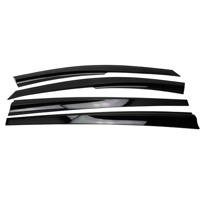 Déflecteurs De Vent Pluie D'air pour Renault Symbol Thalia 2013 en Acryl noir 4x