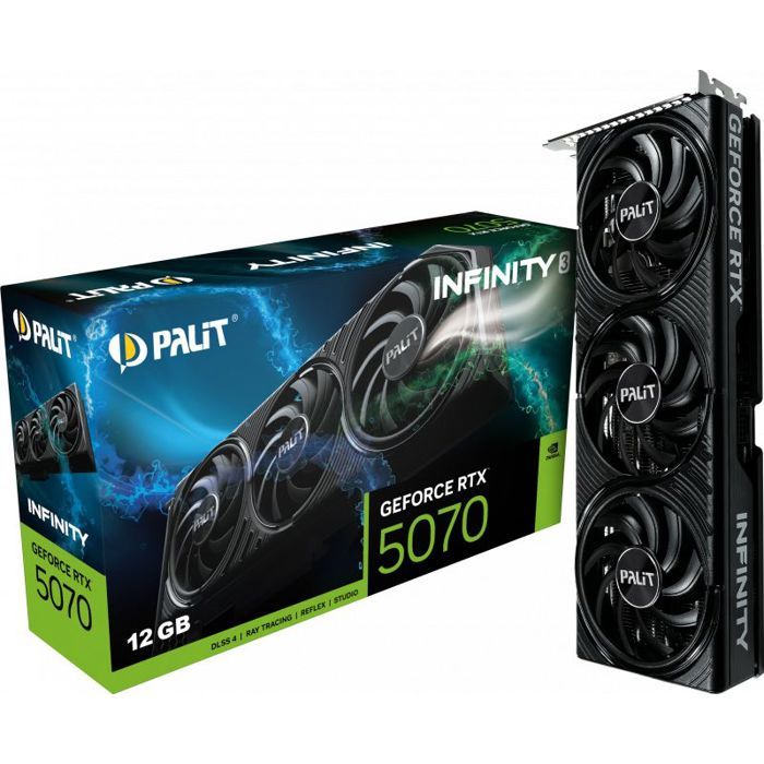 Carte Graphique Palit GeForce RTX 5070 Infinity 3 – 12 Go GDDR7, PCI Express 5.0 - vue 5