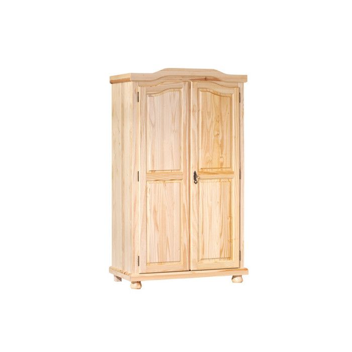 Armoire 2 Portes Pin Cardaillac 180cm Naturel Armoire 2 Portes Pin Cardaillac 180cm Naturel
