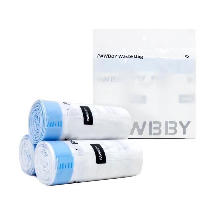 Sacs Poubelle Avec Poignée Pour Litière Chat - 90 Sacs Solides - Lot De 6 Rouleaux - WANDGU