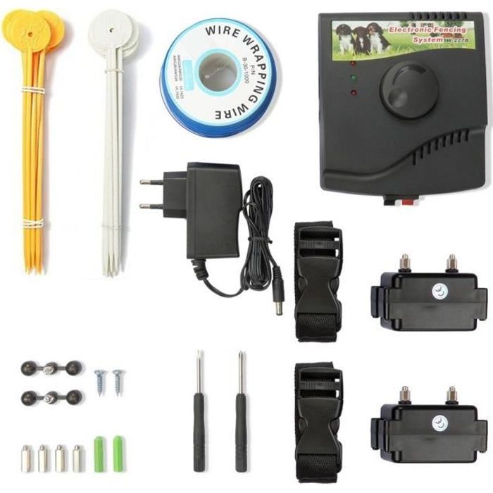 Clôture électrique Anti-fugue Pour Chien - 3 Modes (son, Vibration, Stimulation) - Portée 3 à 350m - Collier étanche IPX6 - Idéal Jardin Et Dressage