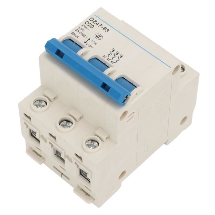 Qiilu Disjoncteur 3P Disjoncteur à Courant Continu 3P Petit Disjoncteur