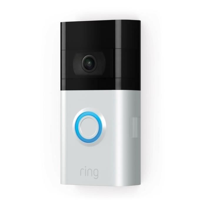 Caméra de surveillance - RING - Video Doorbell 3 Slim - Vidéo HD 1080p - Vision nocturne - Utilisation extérieur