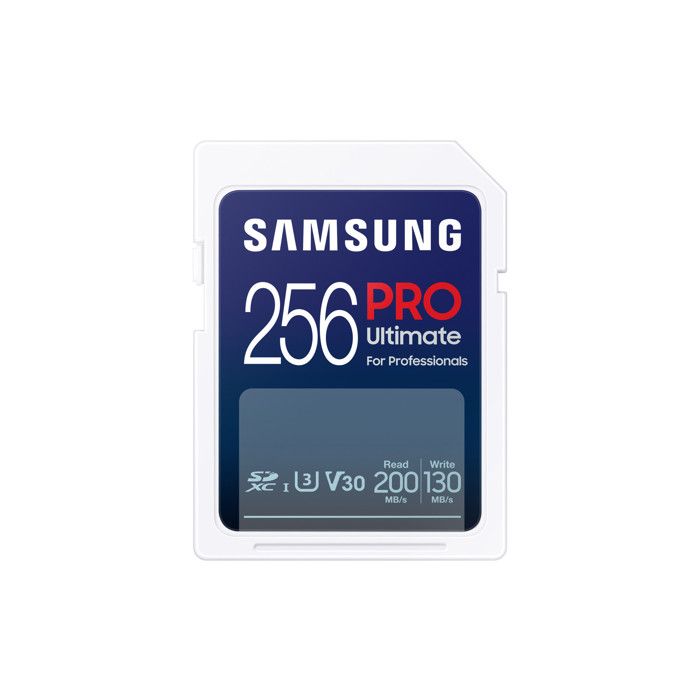 Carte Mémoire SD - SAMSUNG - PRO Ultimate - 256 Go - UHS-I U3 - 200 MB/s - Blanc