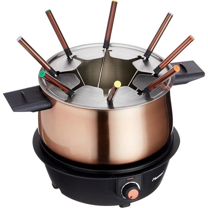 Appareil à Fondue électrique Livoo 2.4L - 800W, Thermostat Réglable - Pour 8 Personnes - Sans PFAS, Caquelon Amovible