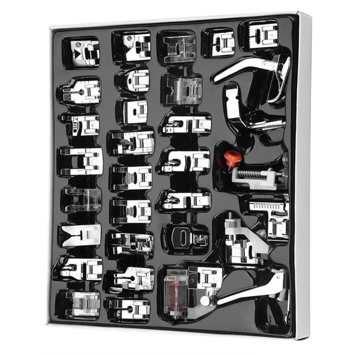 Kit De 32 Pieds-de-Biche Pour Machine à Coudre - Compatible Singer, Brother, Baby Lock, Janome - Accessoires Couture Complets