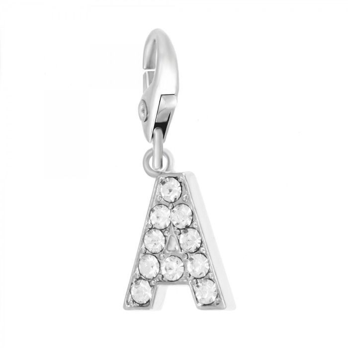Bijou charm - So Charm - Lettre A - Cristaux de Bohème - Plaqué or - Mixte