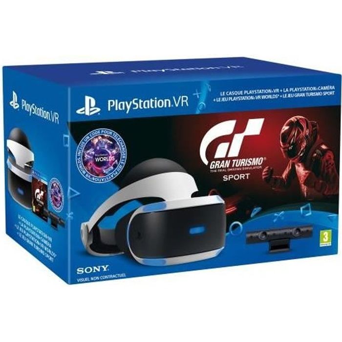 Sony, PlayStation, Avec Casque VR PS4 + PS Camera + VR Worlds