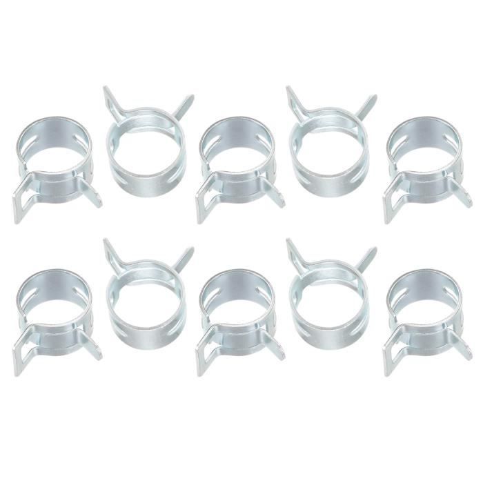 Sourcing Map 10pcs Collier Serrage Tuyau Double Fil Ressort 12mm Acier Inox 304