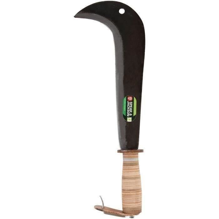 Outil de récolte et d'élagage - SPEAR & JACKSON - Serpe italienne - Manche en bois - Longue lame eff