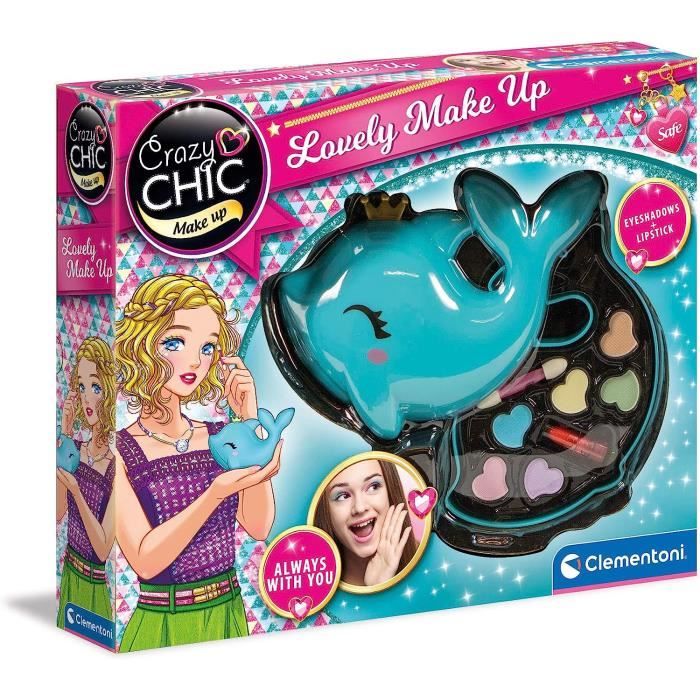 Clementoni- Crazy Chic-Sac de Miss-Make Up, Coffret Fille 6 Ans, En Clementoni- Crazy Chic-Sac de Miss-Make Up, Coffret Fille 6 Ans, En