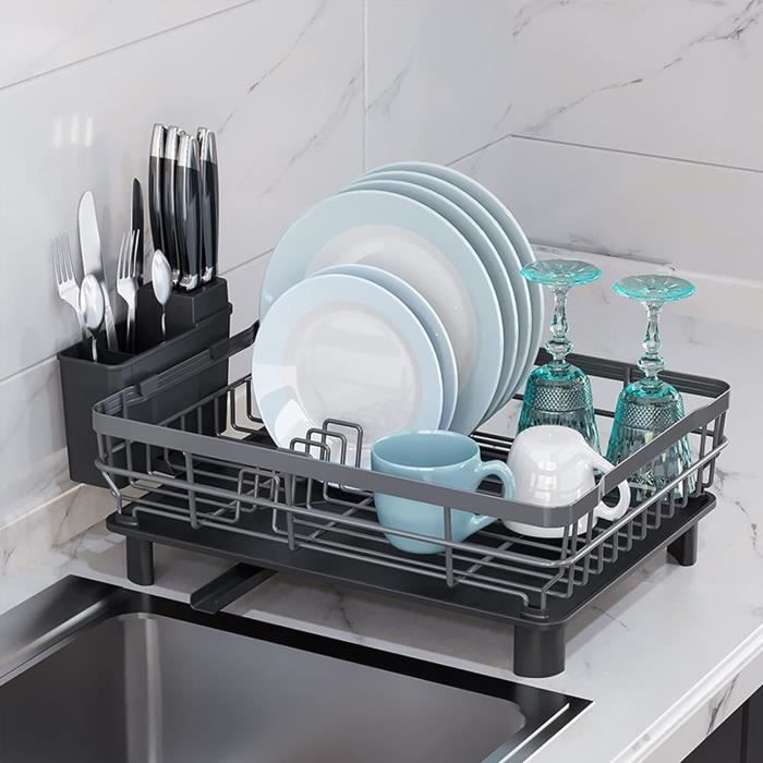 Porte-ustensiles En Céramique Pour Plan De Travail - Égouttoir à Couverts Compact Avec Trous De Drainage - Style Moderne