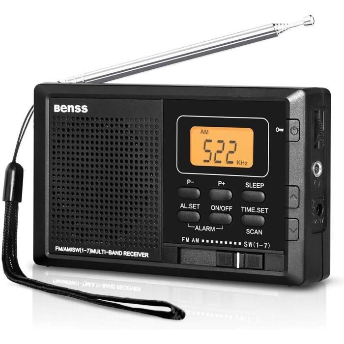 Radio AM/FM Portable De Poche Rechargeable - Mini Radio Avec écouteurs, Batterie 500 MAh - Pour Personnes âgées
