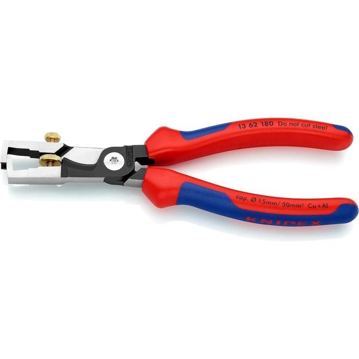 Pince à Dénuder Knipex StriX 180 Mm - Certifiée VDE - Pour Câbles Cuivre Et Aluminium