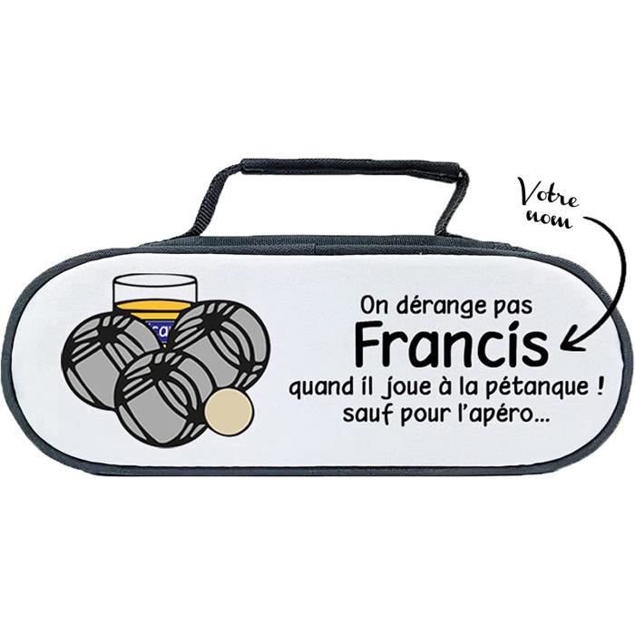 Sacoche de pétanque pour 3 boules - personnalisation par broderie