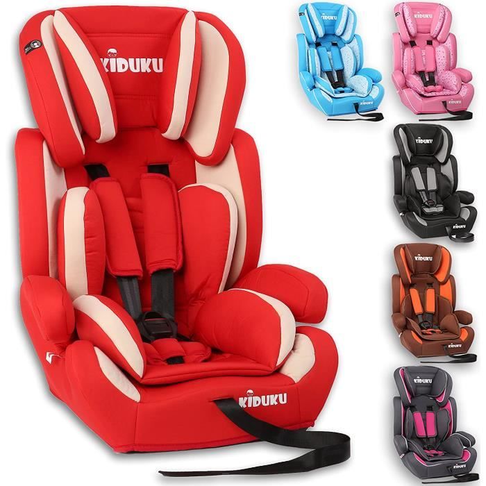 KIDUKU Siège auto pour enfants, évoluant avec la croissance, Norme ECE R44-04, 6 couleurs disponibles, de 9 kg à 36 kg (de 1 à 148