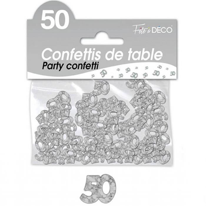 confettis 33 cm Amerai Décorations de fête et vaisselle à paillettes noires et argentées pour 13ème anniversaire