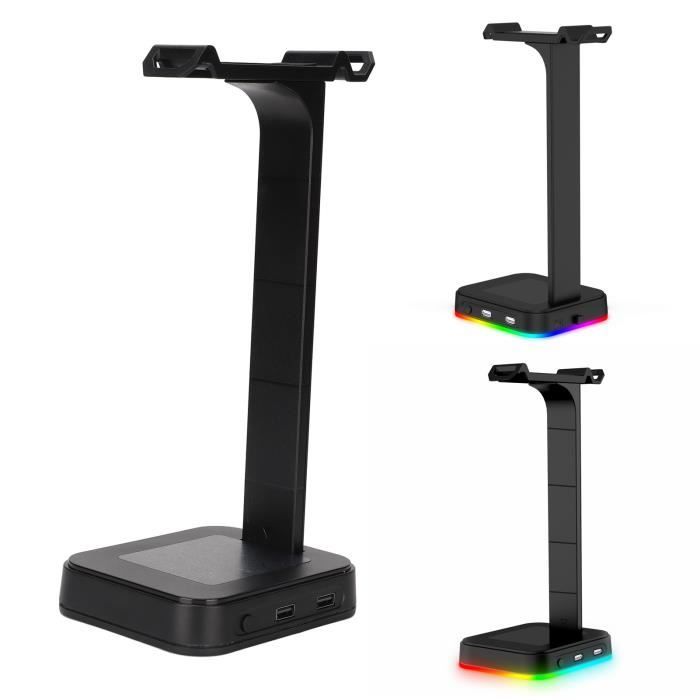 Support Casque Gaming RGB Avec Ports USB - Marque MKETECH, Modèle MKE 502 Noir
