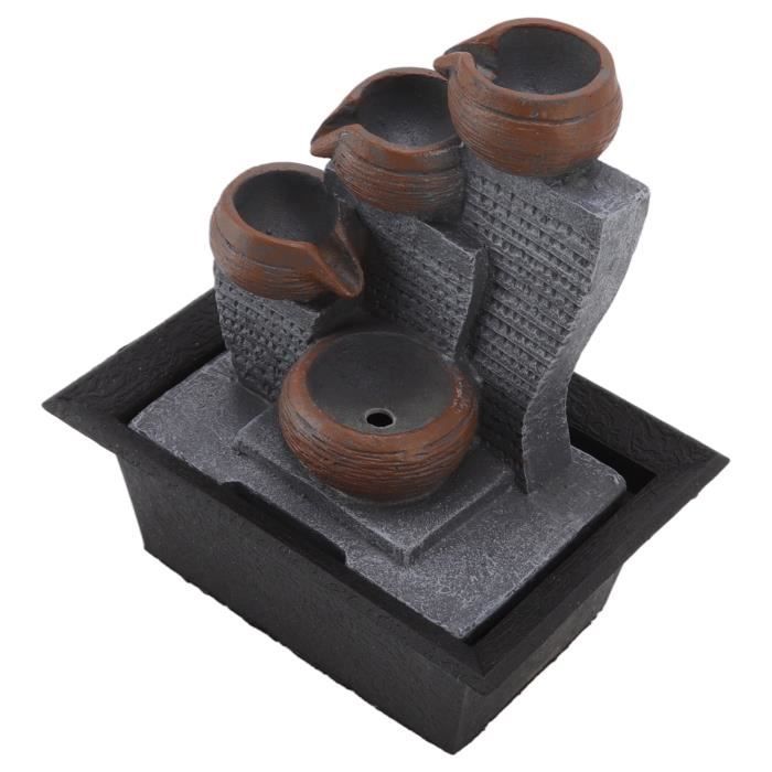Fontaine D'intérieur En Cascade Avec éclairage 30 X 18 X 26 Cm Décoration De Jardin Fontaine D'eau Avec Vaporisateur