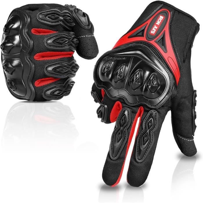 IRON JIA'S Gants Moto Été Écran Tactile Respirants Antidérapants - Homme Vélo Scooter
