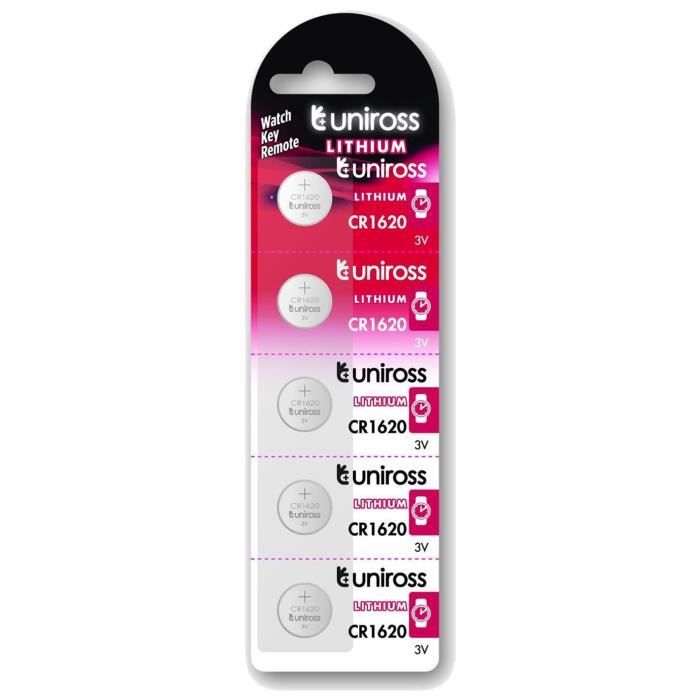 Pack de 5 Piles Lithium CR1620, 3V - Cdiscount Jeux - Jouets