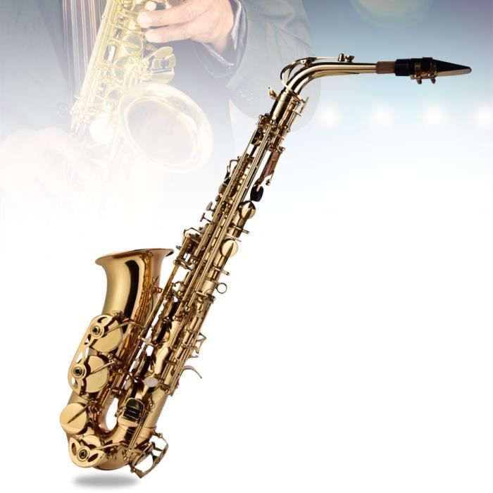 NEUF Alto Eb Sax Saxophone Set with Storage Case Mouthpiece Accessories Golden RUIDA