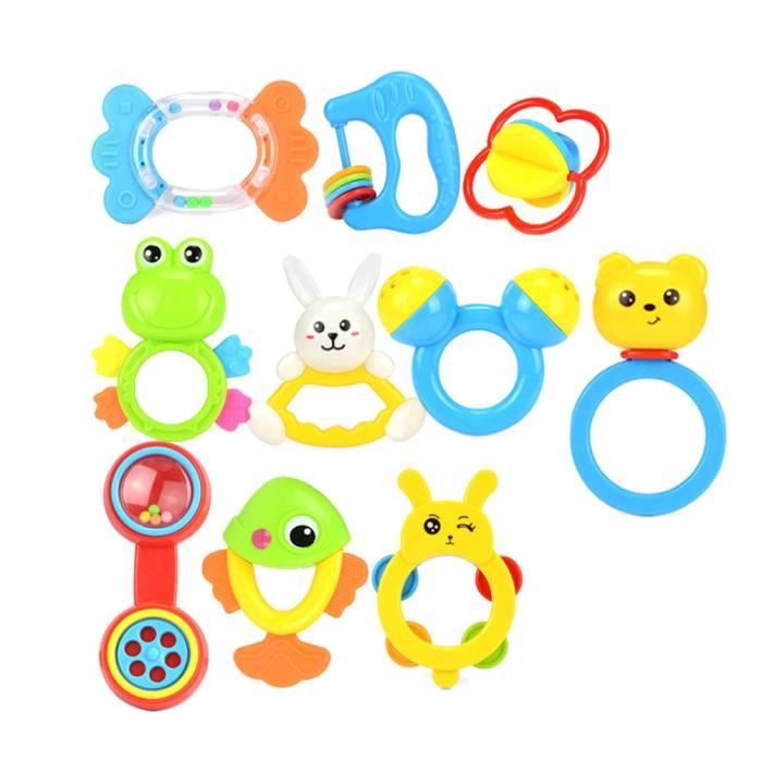 Hochet Teether Jouets Pour Bebe Main Rattle Jouets Pour Bebe Nouveau Ne Avec Une Bouteille Geante 10pcs Cadeaux M856 Cdiscount Puericulture Eveil Bebe